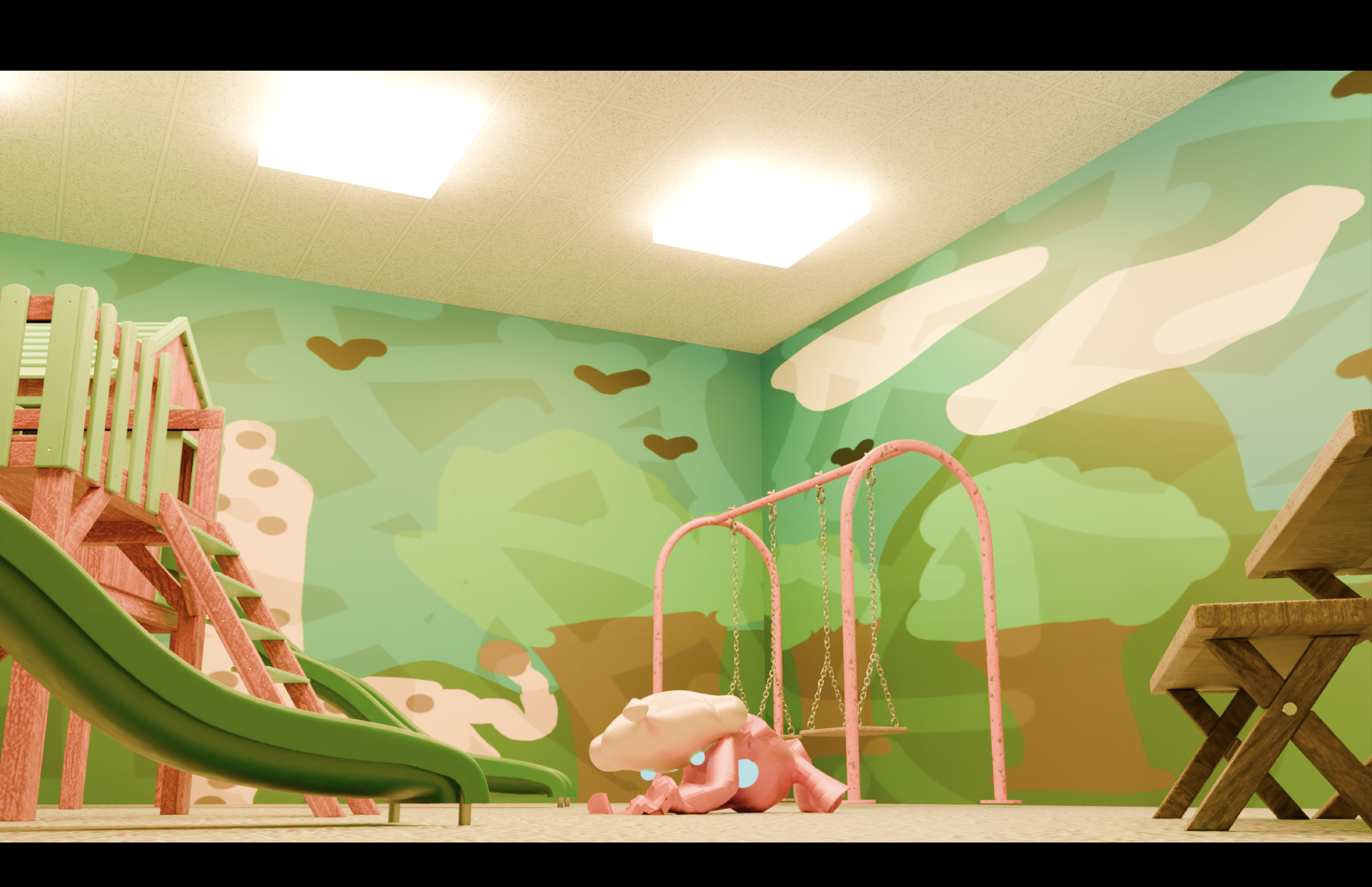 Indoor playground render